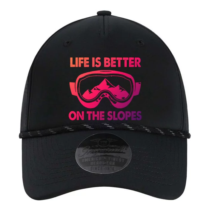 Life Is Better On The Slopes Gift Performance The Dyno Cap