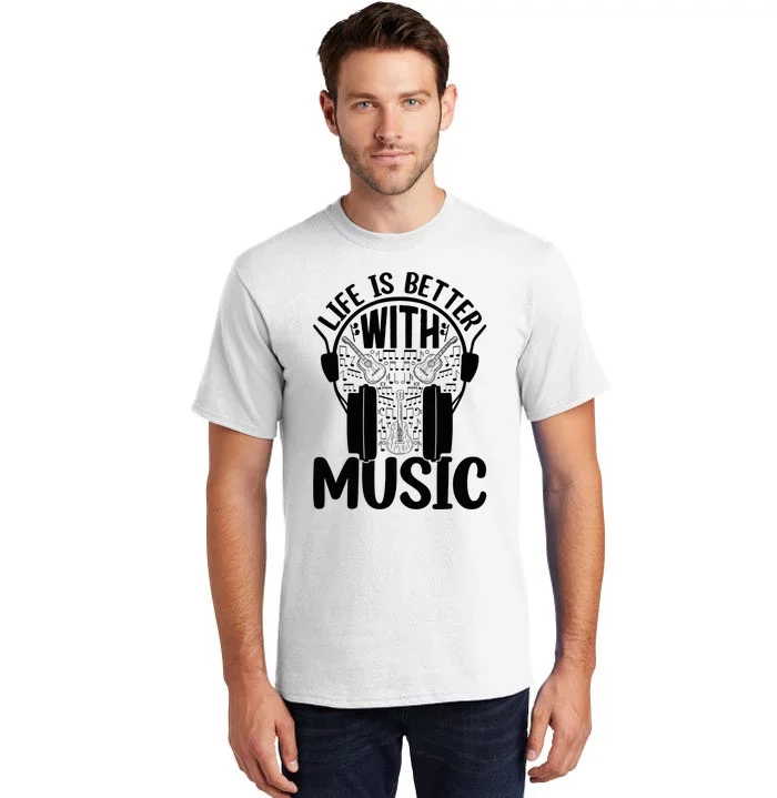 Life Is Better With Music - Guitar Player Tall T-Shirt