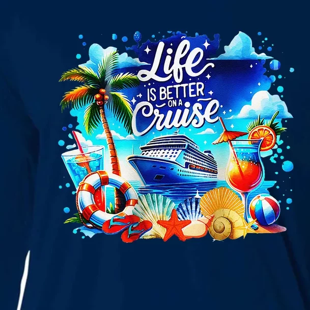 Life Is Better On A Cruise Cooling Performance Long Sleeve Crew