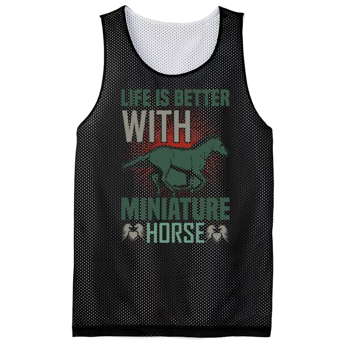 Life Is Better With Miniature Horse Mesh Reversible Basketball Jersey Tank