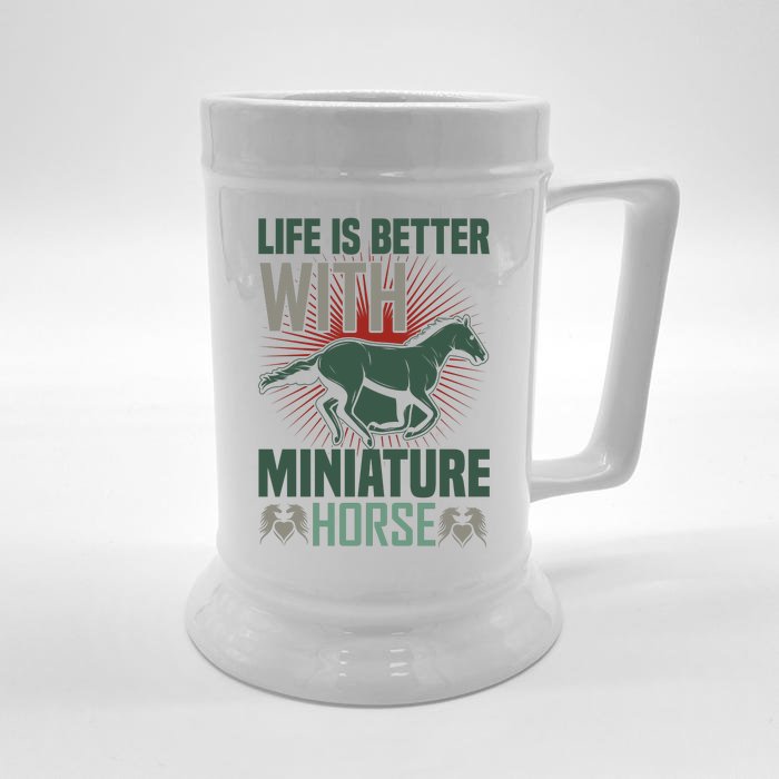 Life Is Better With Miniature Horse Front & Back Beer Stein