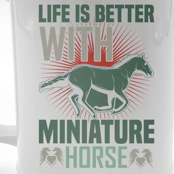 Life Is Better With Miniature Horse Front & Back Beer Stein