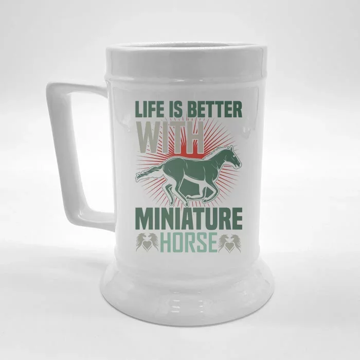 Life Is Better With Miniature Horse Front & Back Beer Stein