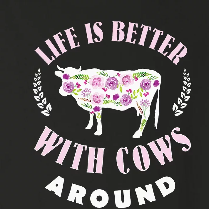 Life is Better With Cows Around Cow Lover Farm Toddler Long Sleeve Shirt