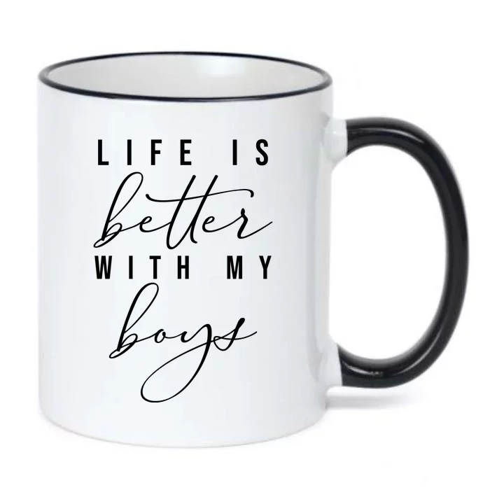 Life Is Better Cute Boy Parent Gift Black Color Changing Mug