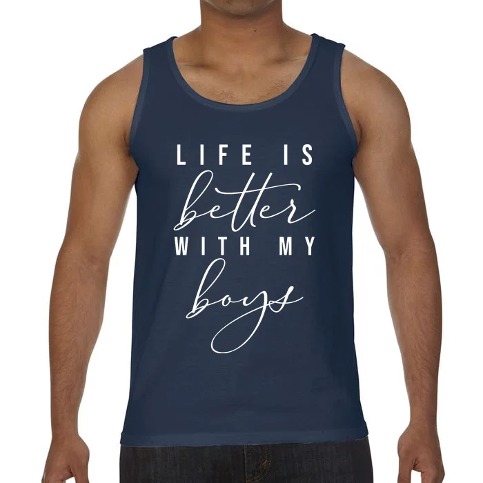 Life Is Better Cute Boy Parent Gift Comfort Colors® Tank Top