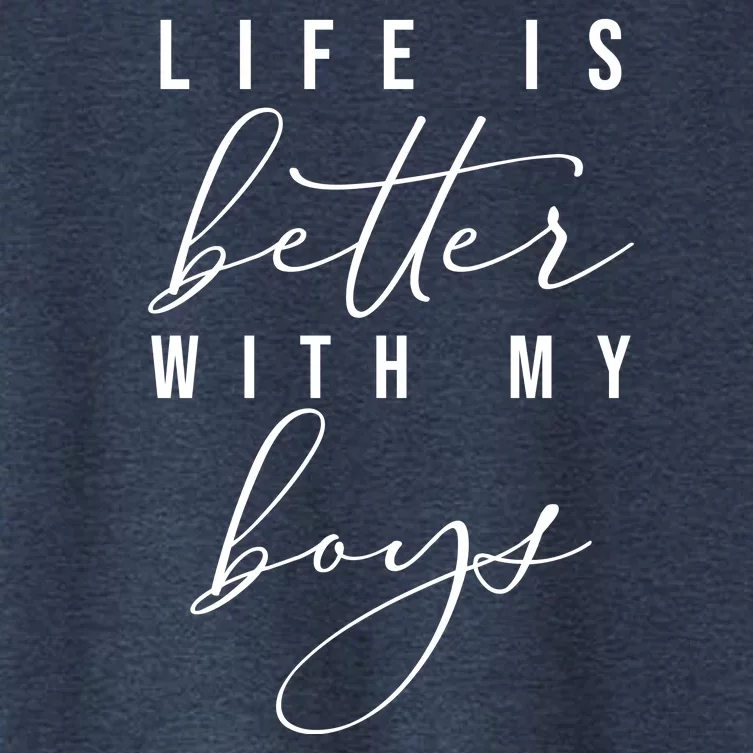 Life Is Better Cute Boy Parent Gift Women's Crop Top Tee