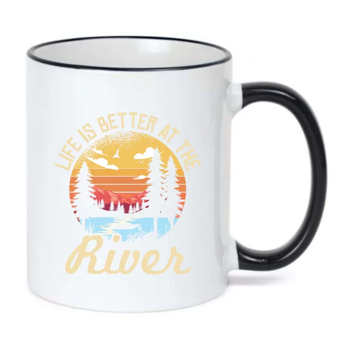 Life Is Better At The River River Camping Camper Gift Black Color Changing Mug