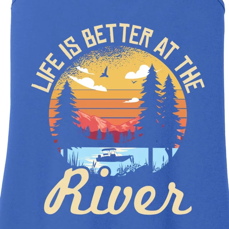 Life Is Better At The River River Camping Camper Gift Ladies Essential Tank