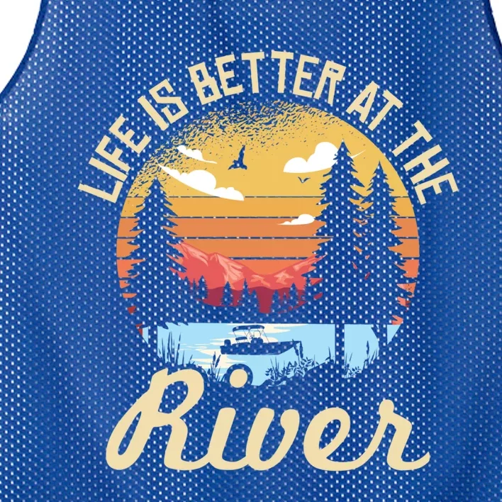 Life Is Better At The River River Camping Camper Gift Mesh Reversible Basketball Jersey Tank