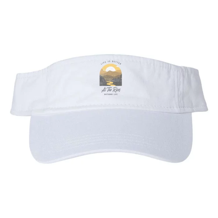 Life Is Better At The River Outdoor Forest Nature Mountains Valucap Bio-Washed Visor