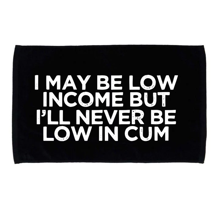 Low Income But Never Be Low In Cum Funny Microfiber Hand Towel