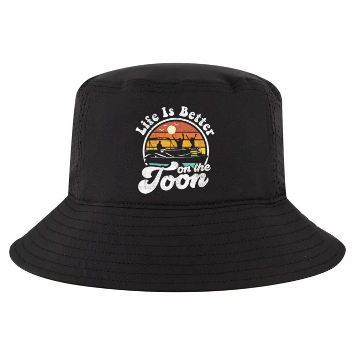 Life Is Better On The Toon Funny Pontoon Boat Boating Gift Cool Comfort Performance Bucket Hat