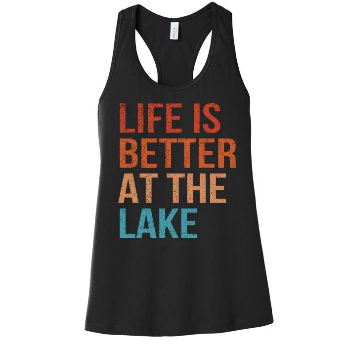 Life Is Better At Lake Lanier Fishing Boating Gift Women's Racerback Tank