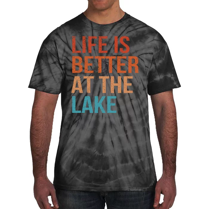 Life Is Better At Lake Lanier Fishing Boating Gift Tie-Dye T-Shirt