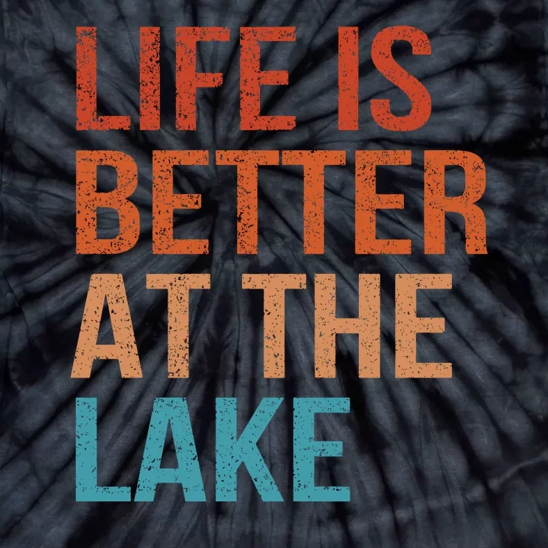 Life Is Better At Lake Lanier Fishing Boating Gift Tie-Dye T-Shirt