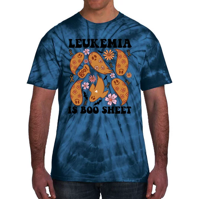 Leukemia Is Boo Sheet Leukemia Cancer Awareness Tie-Dye T-Shirt