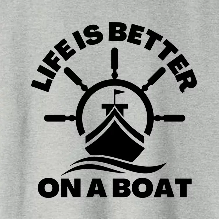 Life Is Better On A Boat Boating Cool Gift Women's Crop Top Tee