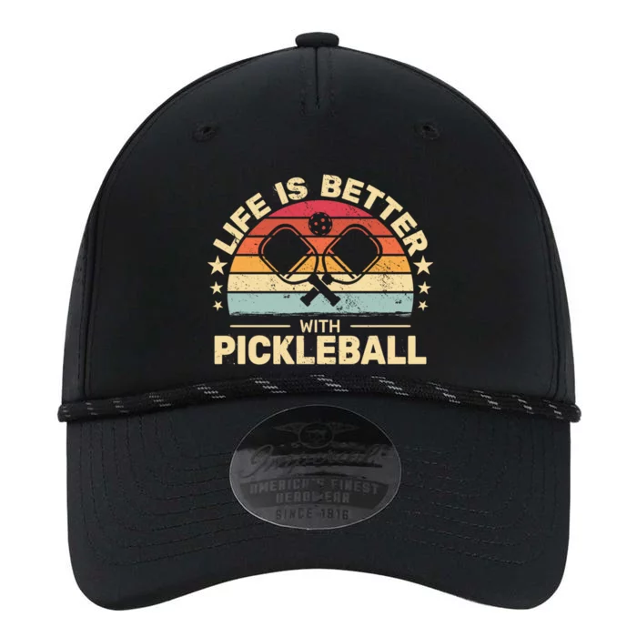 Life Is Better With Pickleball Vintage Funny Gift Performance The Dyno Cap