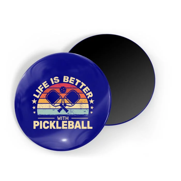 Life Is Better With Pickleball Vintage Funny Gift Magnet