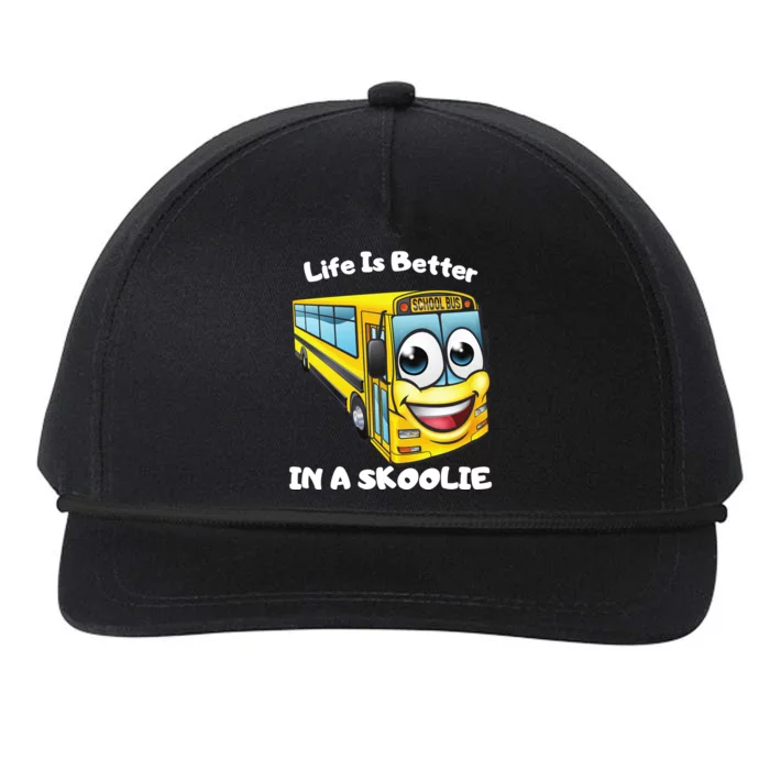 Life Is Better In A Skoolie Funny Skoolie Snapback Five-Panel Rope Hat