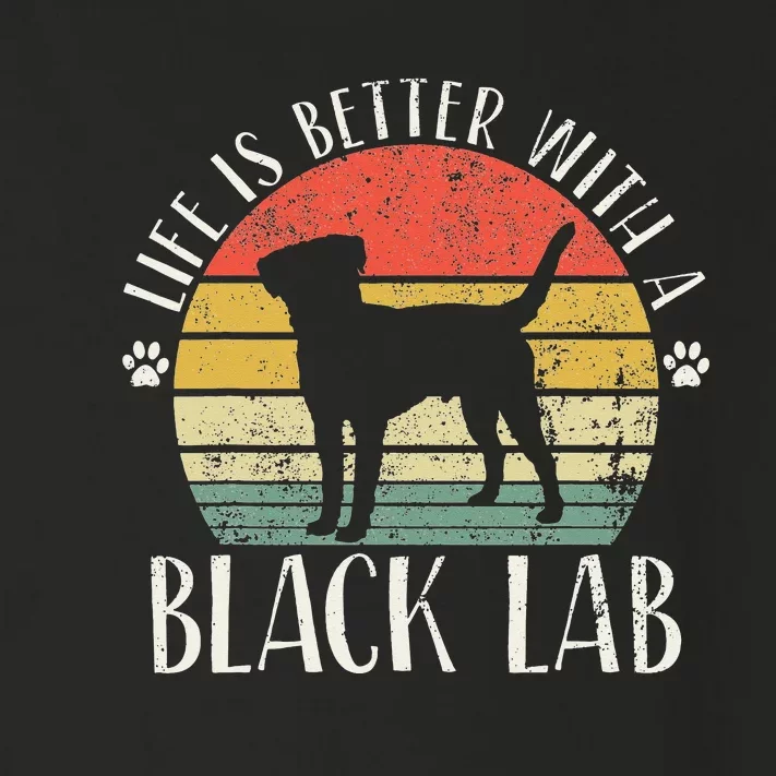 Life is Better with Labrador Retro Golden Black Lab Dad Mom Toddler Long Sleeve Shirt