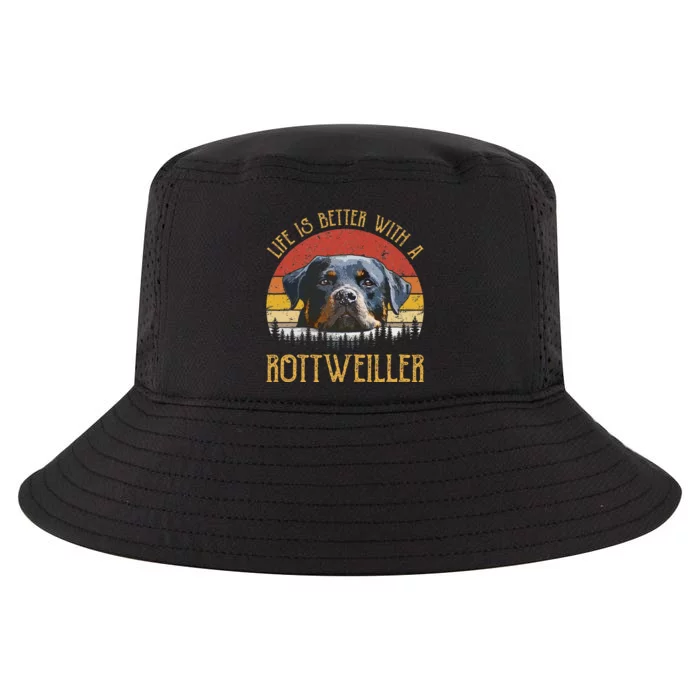 Life Is Better With A Rottweiler Dog Lover Gift Cool Comfort Performance Bucket Hat