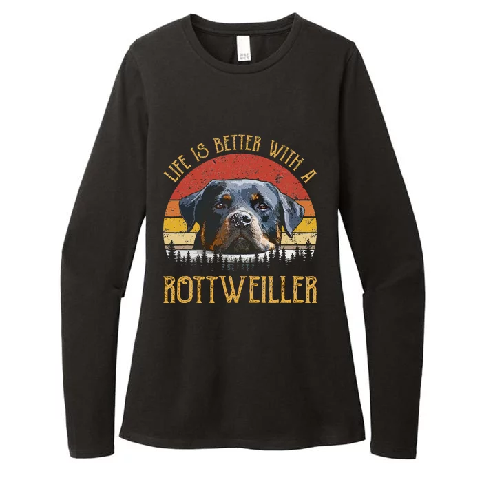 Life Is Better With A Rottweiler Dog Lover Gift Womens CVC Long Sleeve Shirt