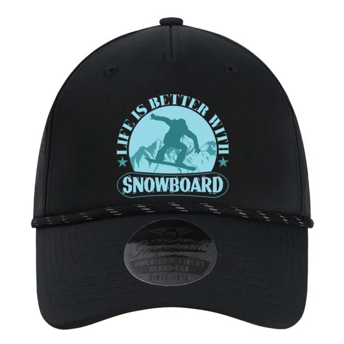 Life Is Better With Snowboard Cute Gift Performance The Dyno Cap