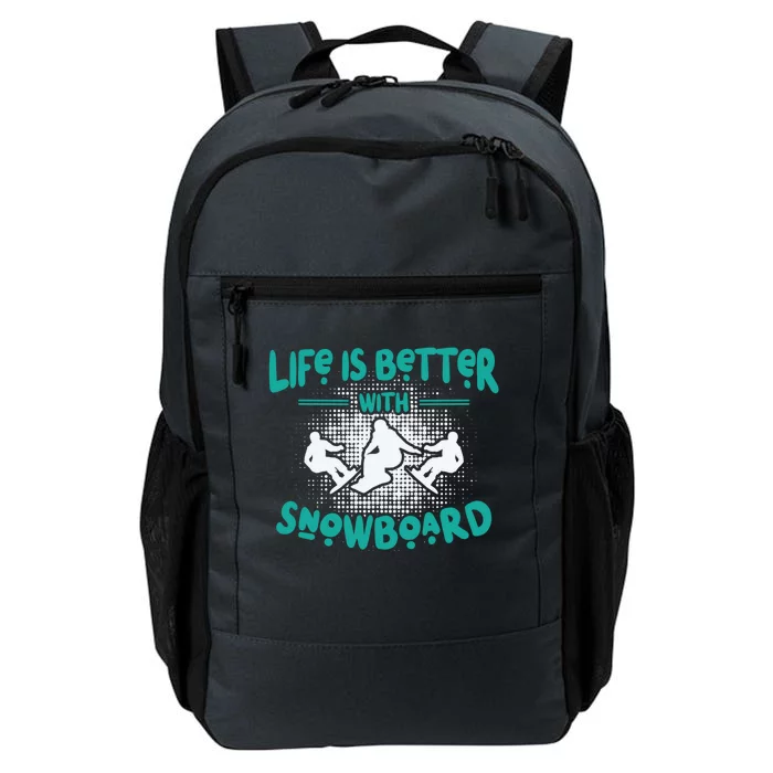 Life Is Better With Snowboard Snowboarding Retro Vintage Gift Daily Commute Backpack