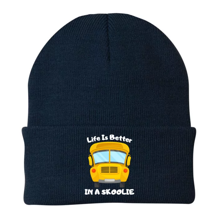 Life Is Better In A Skoolie Funny Skoolie Knit Cap Winter Beanie