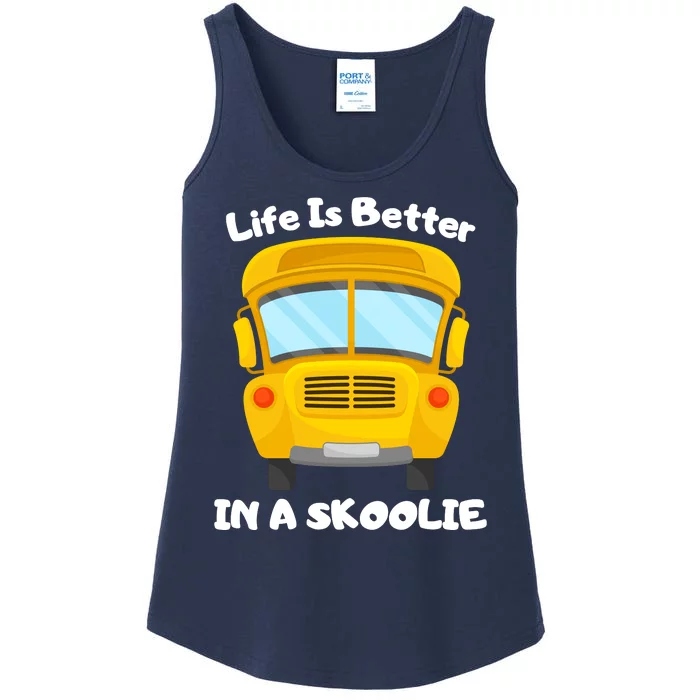 Life Is Better In A Skoolie Funny Skoolie Ladies Essential Tank