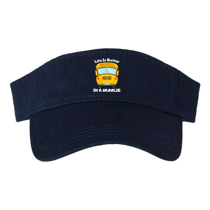 Life Is Better In A Skoolie Funny Skoolie Valucap Bio-Washed Visor