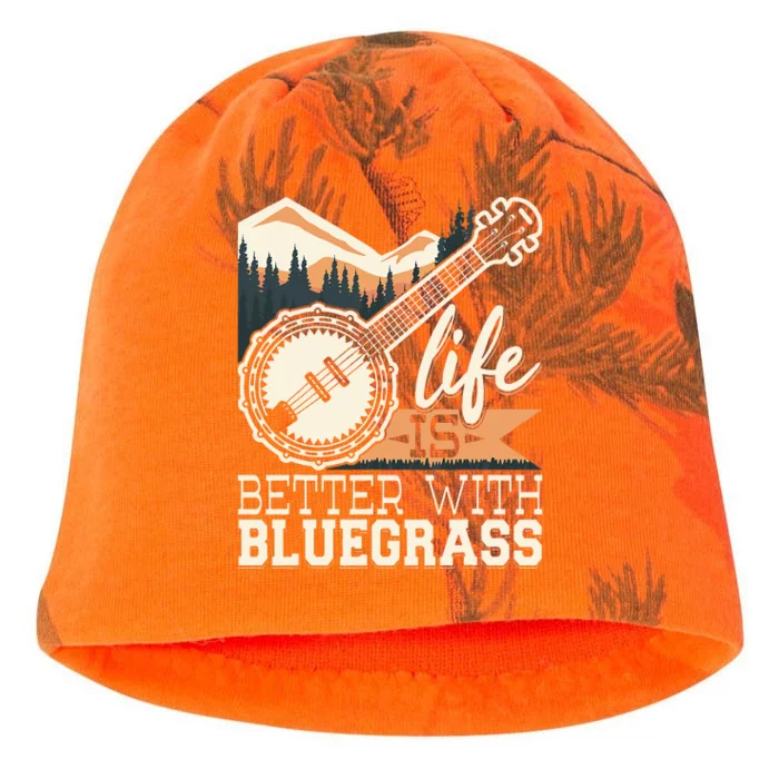 Life Is Better With Bluegrass Banjo Player Musician Kati - Camo Knit Beanie