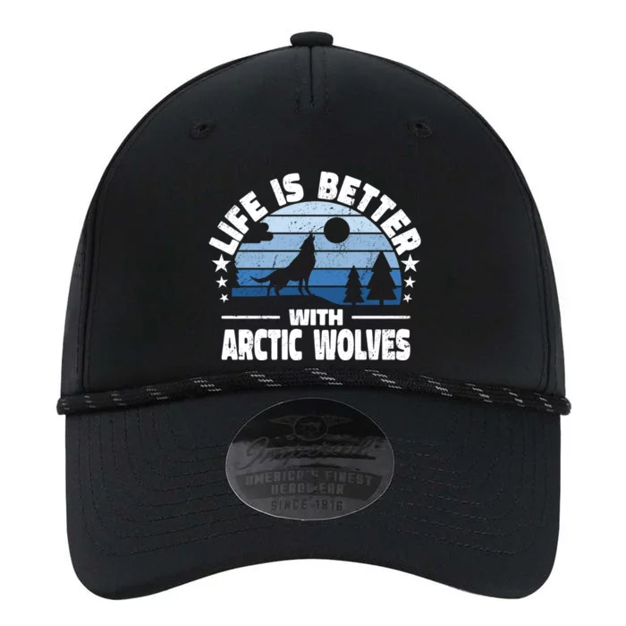 Life Is Better With Arctic Wolves Vintage Arctic Wolf Gift Performance The Dyno Cap