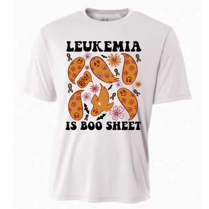 Leukemia Is Boo Sheet Leukemia Cancer Awareness Cooling Performance Crew T-Shirt