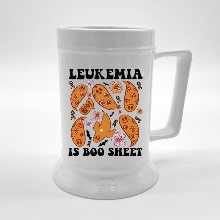 Leukemia Is Boo Sheet Leukemia Cancer Awareness Front & Back Beer Stein