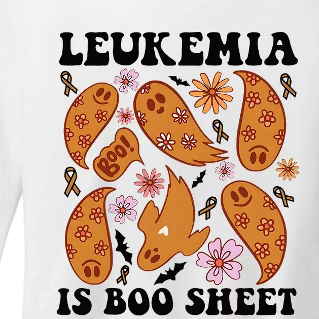 Leukemia Is Boo Sheet Leukemia Cancer Awareness Womens CVC Long Sleeve Shirt