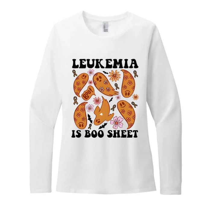 Leukemia Is Boo Sheet Leukemia Cancer Awareness Womens CVC Long Sleeve Shirt