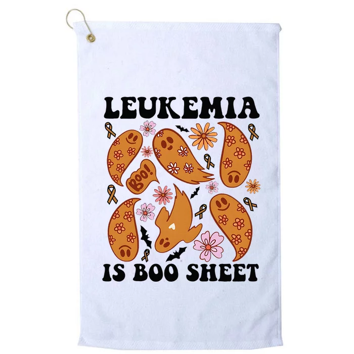 Leukemia Is Boo Sheet Leukemia Cancer Awareness Platinum Collection Golf Towel