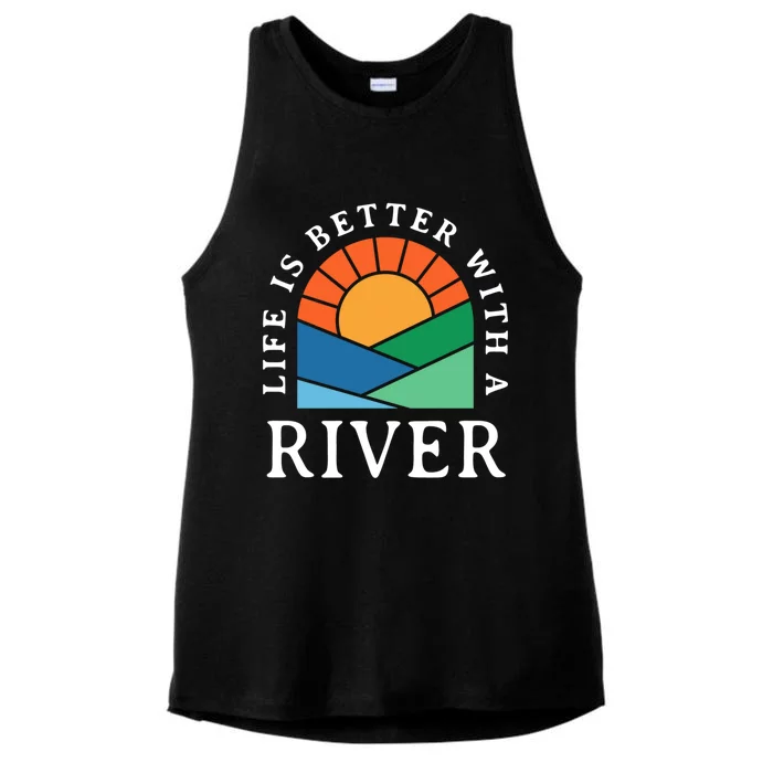 Life Is Better With A River Name Personalized Nickname Gift Ladies Tri-Blend Wicking Tank