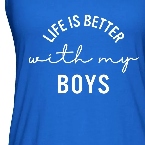 Life Is Better With My Cute Mom Gift Ladies Essential Flowy Tank