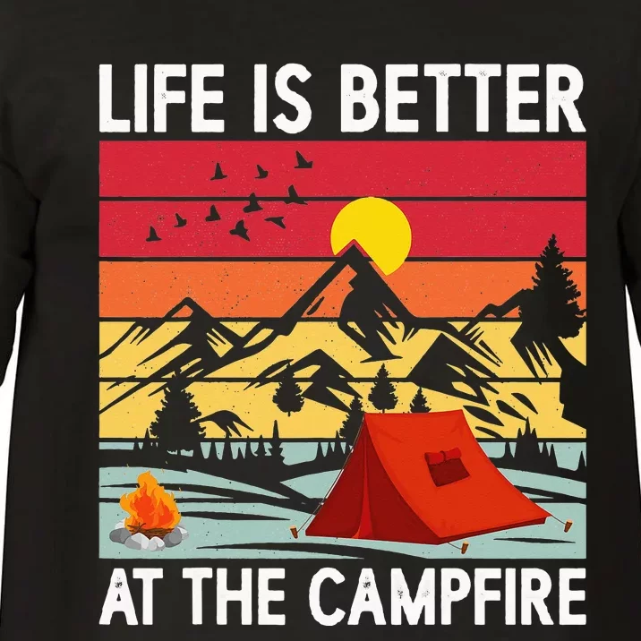 Life is Better at The Campfire Funny Hiking & Camping Comfort Colors T-Shirt