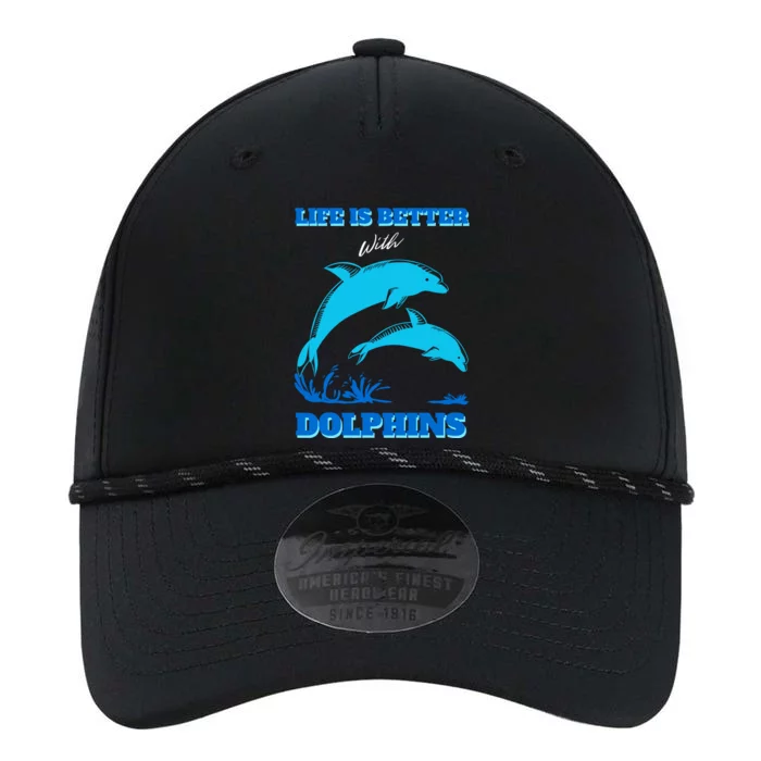 Life Is Better With Dolphins Enthusiast Ocean Love Dolphins Performance The Dyno Cap