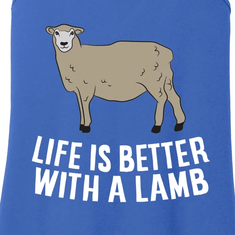 Life Is Better With A Lamb Cute Lamb Farmer Gift Ladies Essential Tank