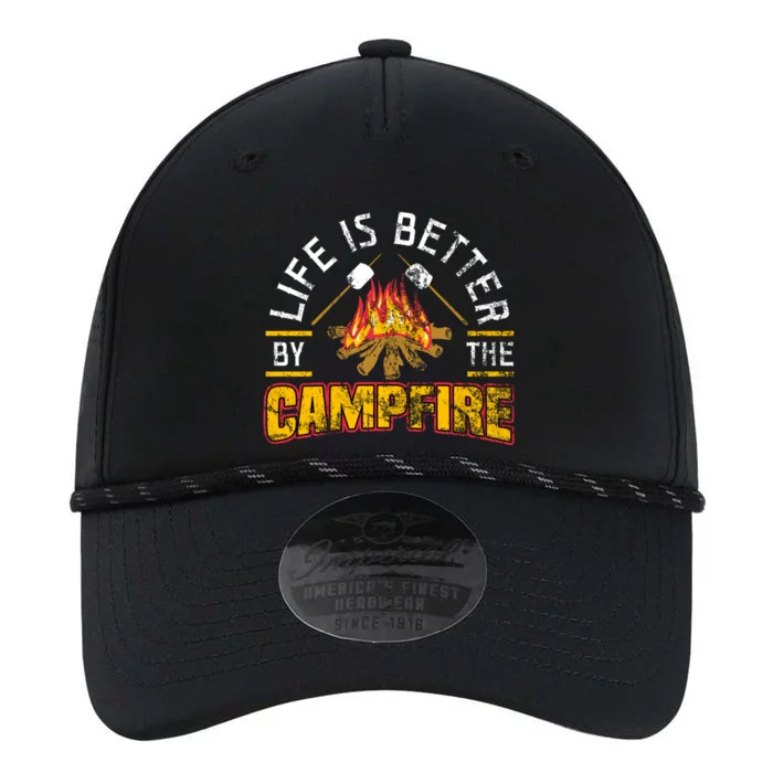 LIFE IS BETTER BY THE CAMPFIRE hoodie Performance The Dyno Cap