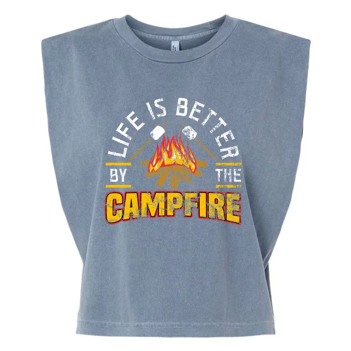 LIFE IS BETTER BY THE CAMPFIRE hoodie Garment-Dyed Women's Muscle Tee