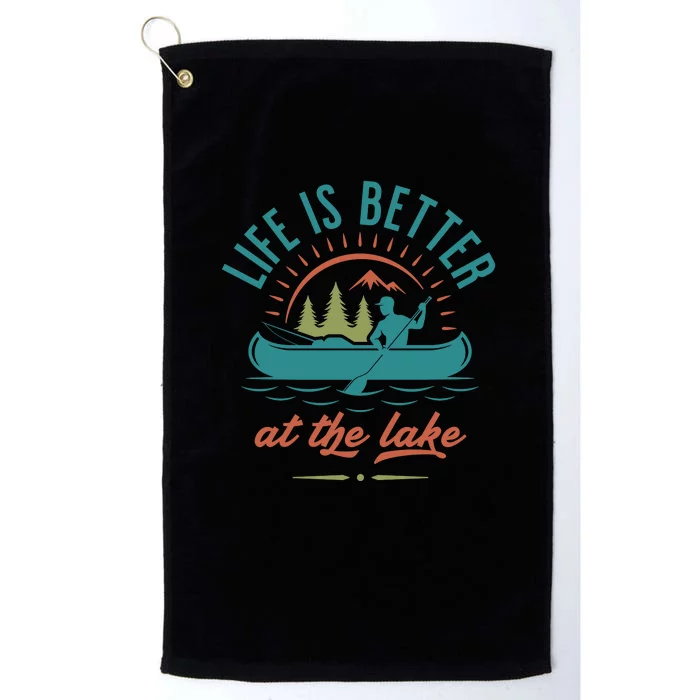 Life Is Better At The Lake Platinum Collection Golf Towel