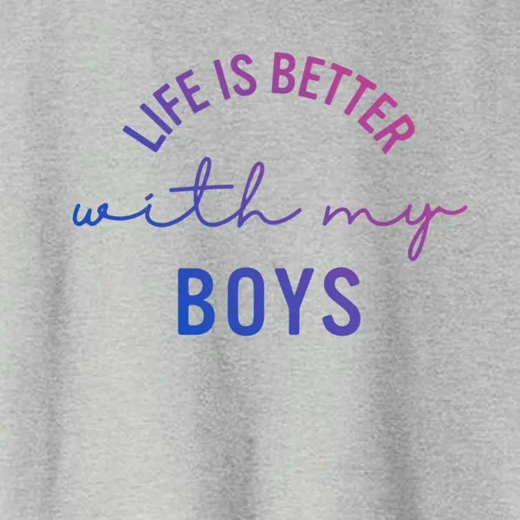 Life Is Better With My Cute Mom Meaningful Gift Women's Crop Top Tee