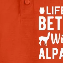 Life Is Better with Alpacas - Funny Alpaca Lover Dry Zone Grid Performance Polo